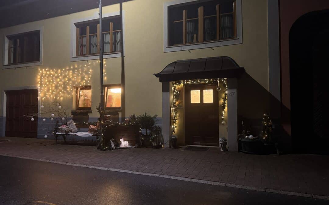 Oh…es weihnachtet sehr. Diesjährige Weihnachtsdeko vor unserem Hofladen